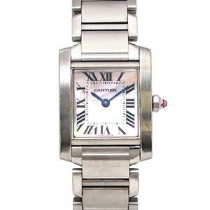 Cartier Tank Francaise SM Quartz Pink Shell Dial Ladies